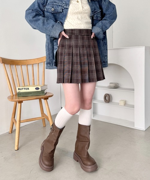 G*y様 ブラウンチェック フリルミニスカート(ズボン) G*y様 ブラウンチェック フリルミニスカート(ズボン) G*y様 ブラウン