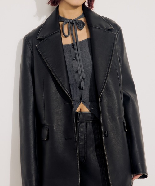 ◆ FAR EAST LEATHER レディース レザー テーラードジャケット ◇ FAR EAST LEATHER レディース レザー テーラードジャケット