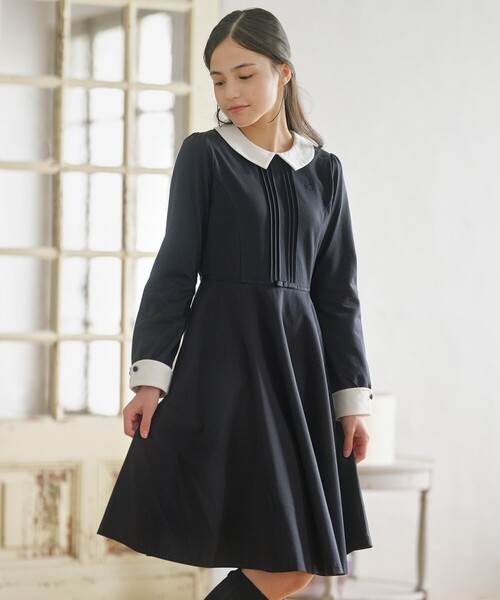【新品・タグ付き】組曲 KUMIKYOKU ワンピース 150 組曲 ワンピース 「150-170cm」KUMIKYOKU NAVY キッズ 子供服