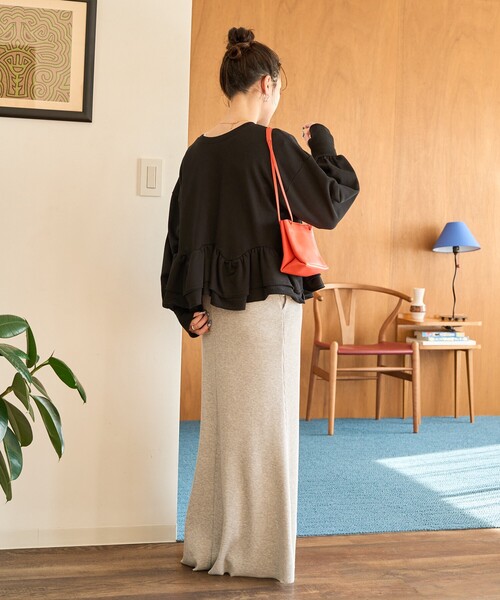 トレーナー スウェット 限定展開　2WAY 裾 フリル ショート プルオーバー レディース | FREAK'S STORE | 05