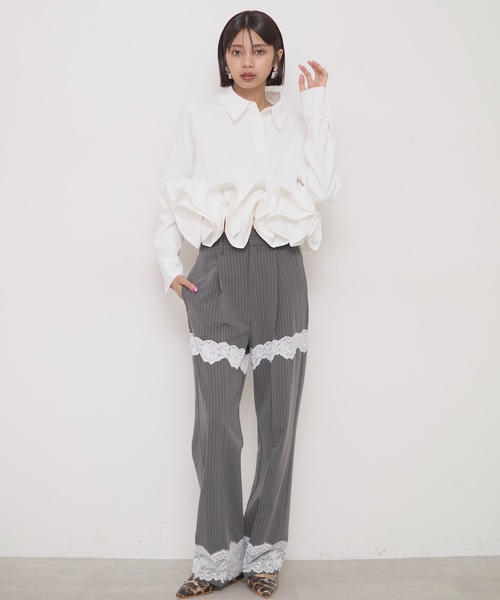 【美品】uniform experiment ストライプ柄 スラックスパンツ 1 ze-01101.jpg