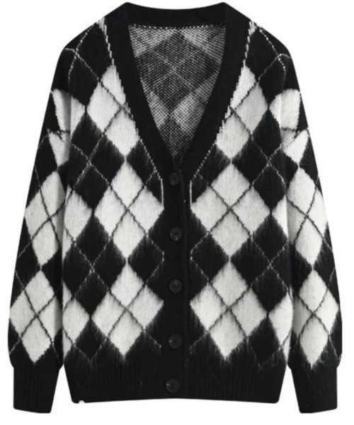 シャギーアーガイルカーディガン SAGGY ARGYLE CD シャギーアーガイルカーディガン SAGGY ARGYLE CD