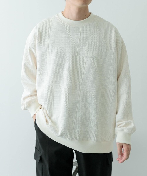 tシャツ ジオメジャカード クルーネックトップス メンズ | ITEMS URBANRESEARCH | 01