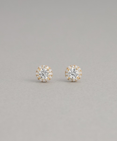 ピアス LAB_K10 モアッサナイト ピアス レディース