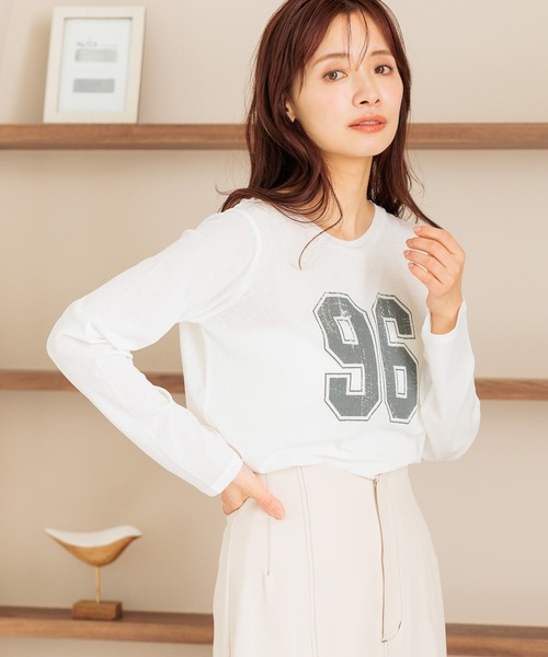 mysty woman（ミスティウーマン） tシャツ ナンバーロゴシアーロンT