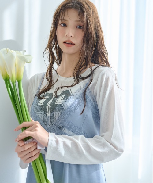 mysty woman（ミスティウーマン） tシャツ ナンバーロゴシアーロンT