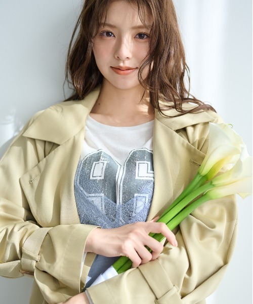 mysty woman（ミスティウーマン） tシャツ ナンバーロゴシアーロンT