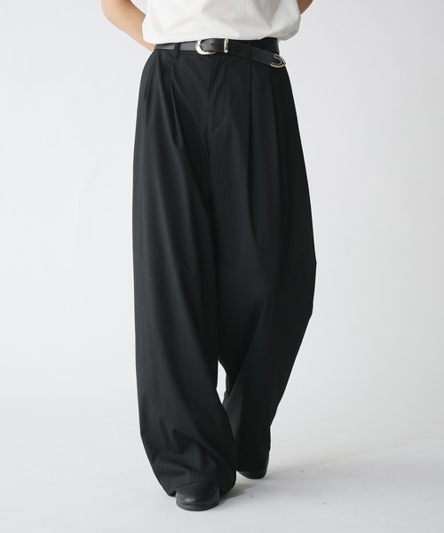 Adoon plain ワイドパンツ スラックス ASSORTED 2 TUCK WIDE SLACKS