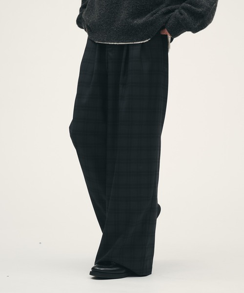 Adoon plain スラックス ASSORTED 2 TUCK WIDE SLACKS / アソート2