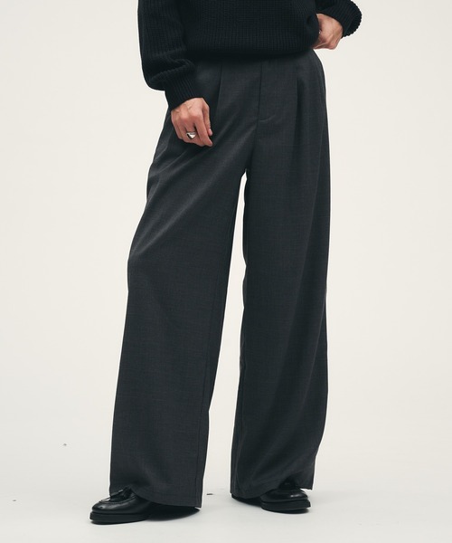 Adoon plain ワイドパンツ スラックス ASSORTED 2 TUCK WIDE SLACKS