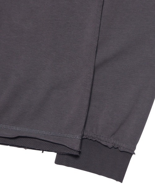 【NOMANUAL】ABRASION LAYERED LONG SLEEVE TEE スリーブティー ABRASION LAYERED LONG SLEEVE TEE - BLACK - nomanual | 60