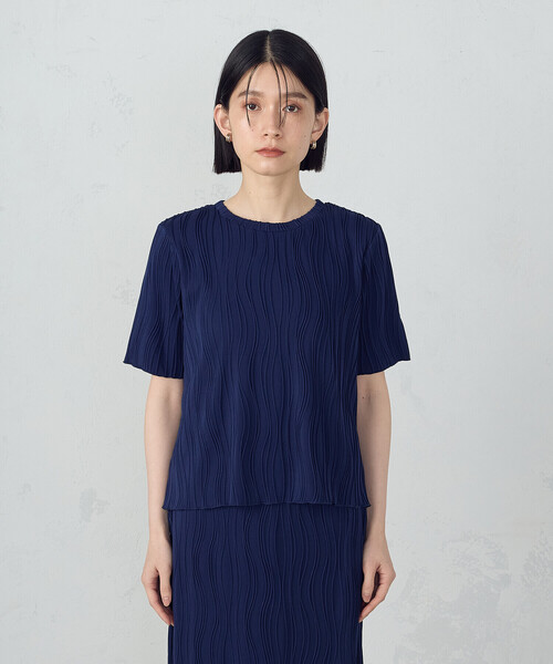センスのいい お歳暮 COMME CA ストレッチプリーツ クルーネック tシャツ ISM 2人掛け・3人掛けソファ