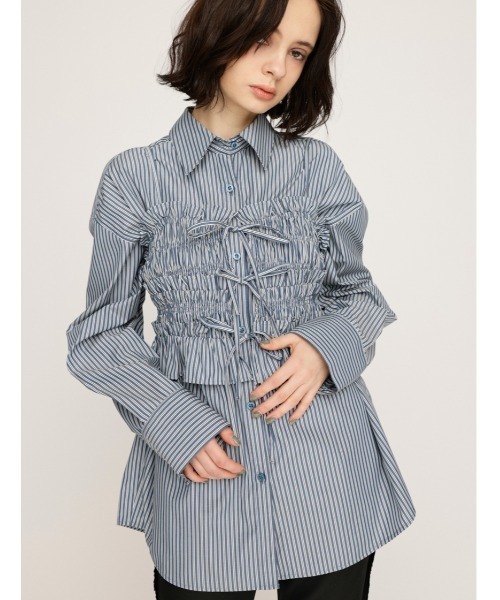 SLY ビスチェレイヤードシャツ SLY ブラウス シャツ BUSTIER LAYRED SH ビスチェ レイヤード