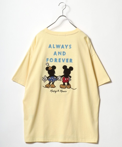 Disney tシャツ Disney（ディズニー）キャラクター刺繍・サガラ