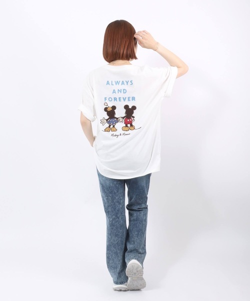 Disney（ディズニー） tシャツ 半袖 キャラクター刺繍・サガラ刺繍