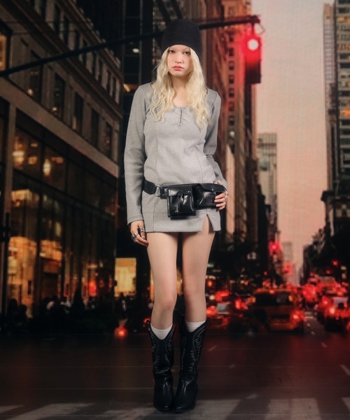 ACLENT ワンピース ACLENT（アクレント） ワンピース フロントホックミニワンピース