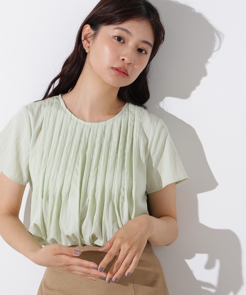 ブラウス シャツ タックフルブラウス レディース