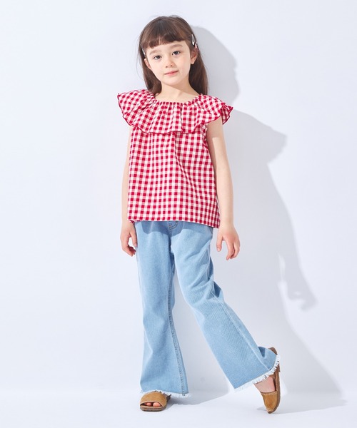 パーバーズ　ノースリーブ チェック柄 チュニック ever closet（エバークローゼット） チュニック ノースリーブ