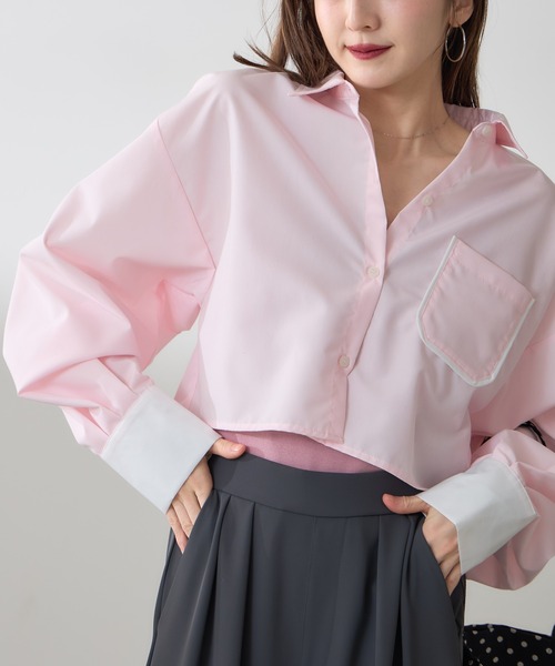ブラウス シャツ 「ZOZO限定」クロップドシャツ レディース