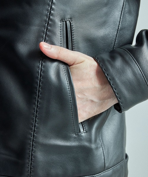 MEN'S BIGI（メンズビギ） 革ジャン ライダース スタンドカラー