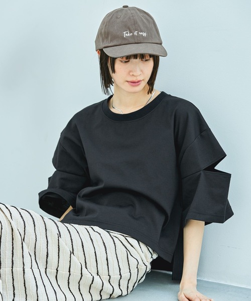 LAKOLE tシャツ 「長さが選べる」カットアウトTEE / 490868