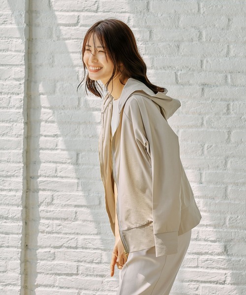 BEIGE メッシュパーカー FOUND GOOD tシャツ サマミエUVメッシュパーカー レディース