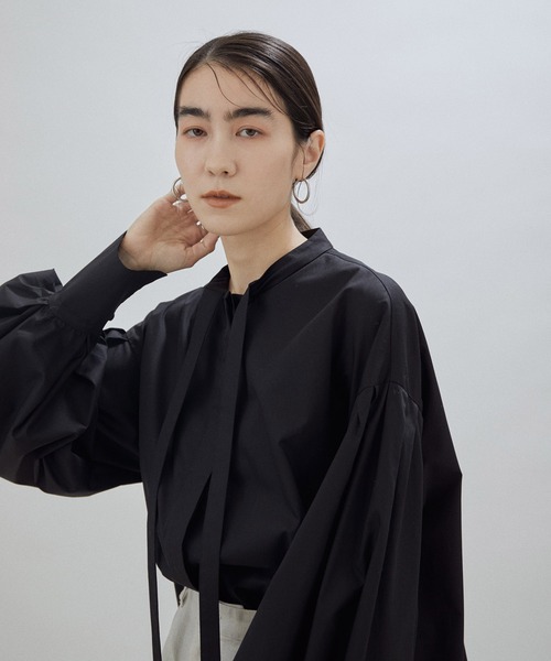 「SALON adam et rope'」 7分袖ブラウス FREE サックスブルー レディース SALON adam et rope' 「SALON rope'」 7分袖ブラウス FREE