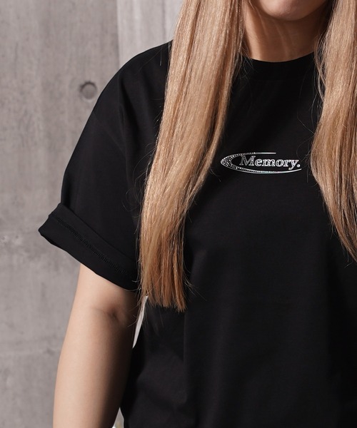 MEMORY tシャツ 「MEMORY」ラインストーン アースハート S/S Tシャツ