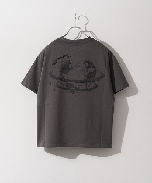 MEMORY tシャツ 「MEMORY」ラインストーン アースハート S/S T