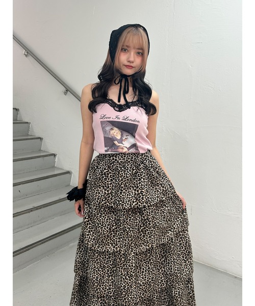 jouetie スカート パターンティアードロングスカート ドット柄