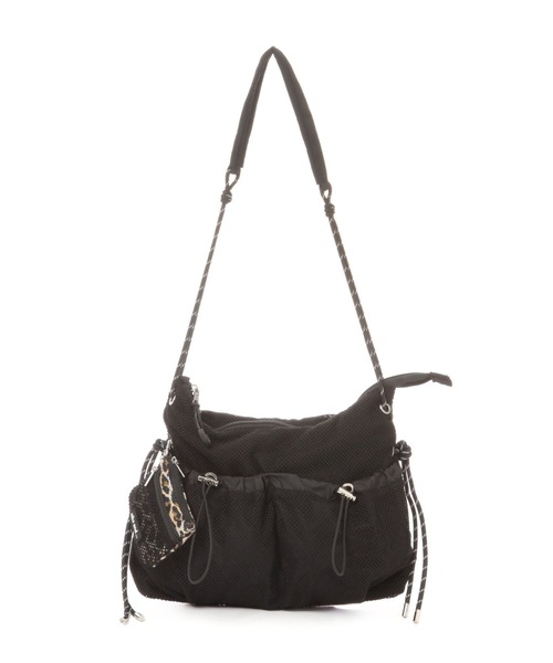 新品未使用　セレクトショップ　メッシュバニティバッグ　ショルダー付き 夏SALE／ショルダー付き】キレイめメッシュバッグ