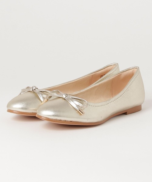 DIEPPA RESTREPO GOLD  パンプス　フラット　ボーダー　金色 DIEPPA RESTREPO GOLD パンプス フラット ボーダー 金色