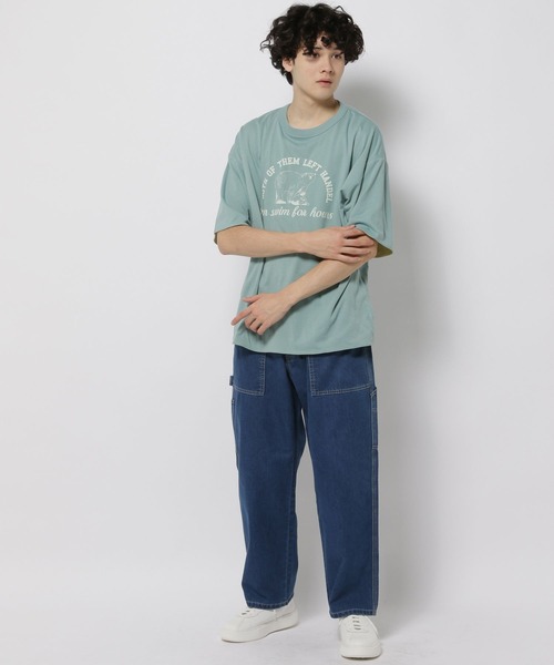 「niko and...」 半袖Tシャツ MEDIUM ラベンダー メンズ