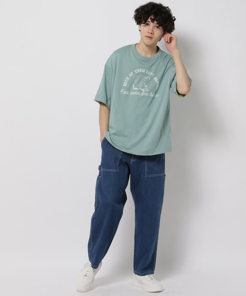 「niko and...」 半袖Tシャツ MEDIUM ラベンダー メンズ