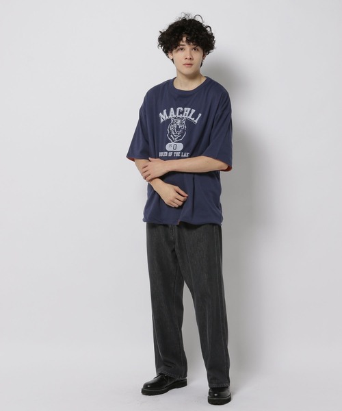 「niko and...」 半袖Tシャツ MEDIUM ラベンダー メンズ