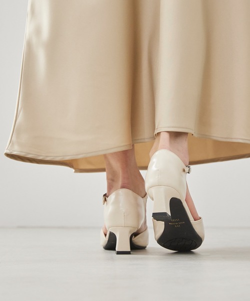 「menue」 ヒールサンダル 23.0cm シルバー レディース_画像2