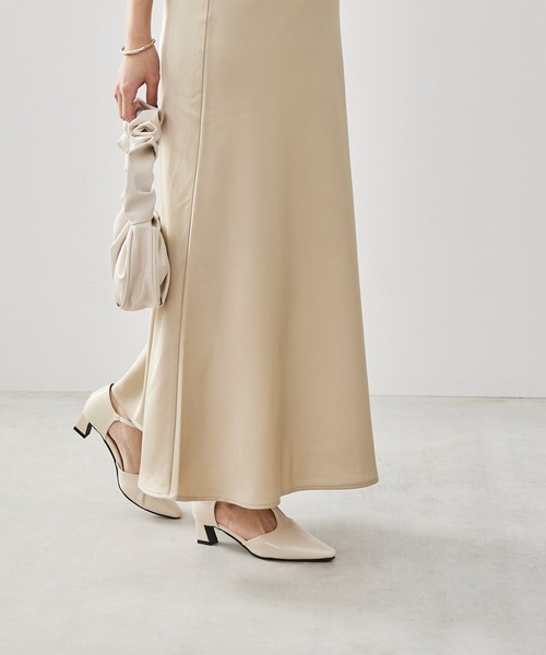 「menue」 ヒールサンダル 23.0cm シルバー レディース_画像6