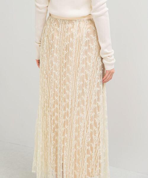 2WAY LACE LAYERED SKIRT （IVORY）サイズ1 スカート CLANE（クラネ）の「2WAY LACE LAYERED SKIRT（スカート）」 - WEAR