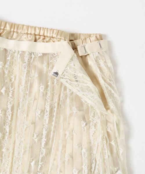 2WAY LACE LAYERED SKIRT （IVORY）サイズ1 スカート セール】2WAY LACE LAYERED SKIRT（スカート）｜CLANE（クラネ）の