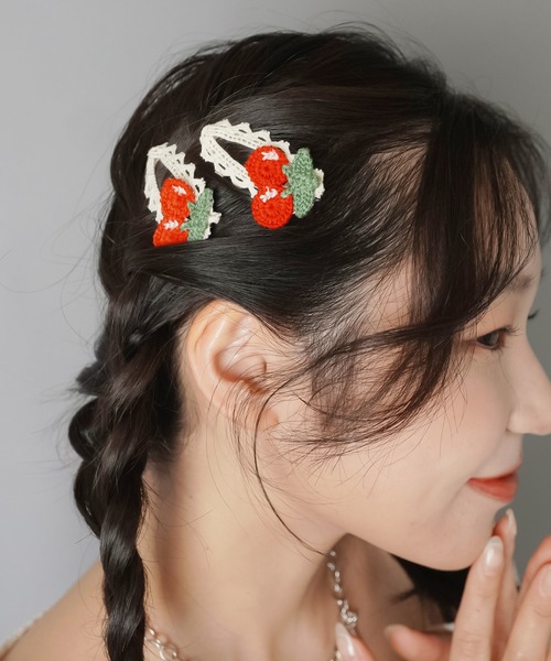 SPINNS（スピンズ） ヘアピン 「2個セット」レースパッチンピン
