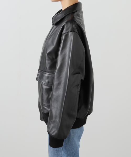 LOEFF レザー ジャケット(UNISEX/サイズ0) LOEFF（ロエフ） レザージャケット ライダース ラムレザー バイカー