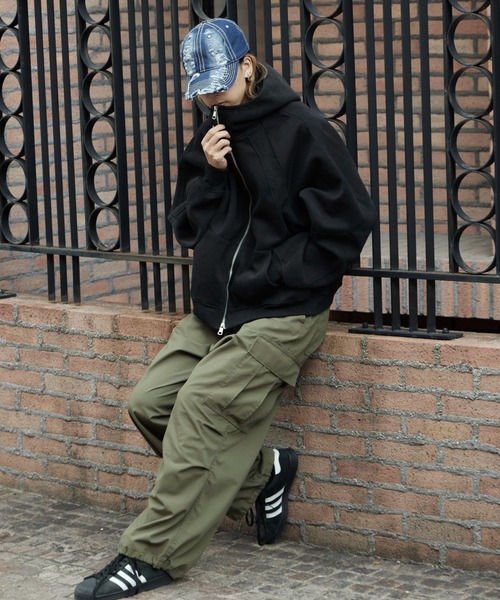 Theater code パーカー High-Neck Zip-Up Hoodie/ハイネックジップ