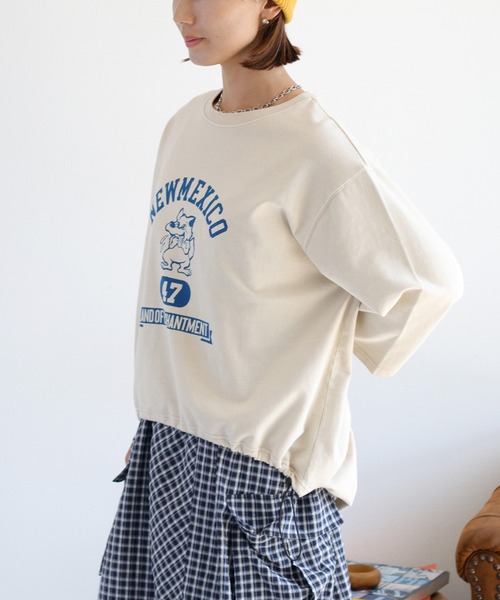 cepo（セポ） tシャツ ミニ裏毛スソドロストプルオーバー レディース