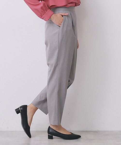 index（インデックス） パンツ ウールライクストレッチテーパード