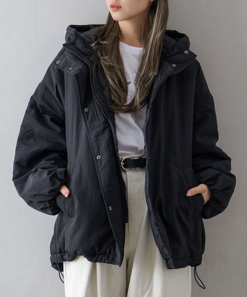 美品　カネコイサオ　黒　パーカー　ジャケット　ブルゾン　フリル　綿 激レア SpRay（スプレイ） コート アウター 中綿モンスターパーカー