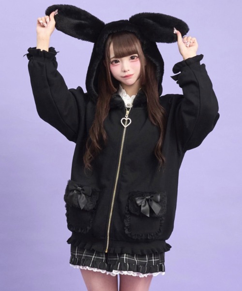 Secret Honey（シークレットハニー） パーカー うさ耳ファーパーカー