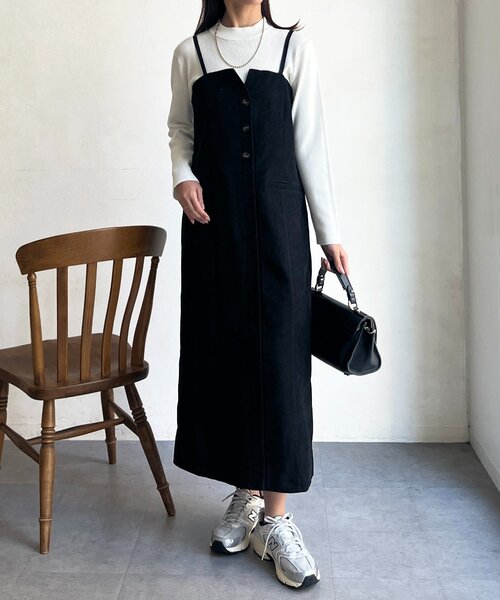Chez toi（シェトワ） ワンピース Iラインキャミワンピース×インナー