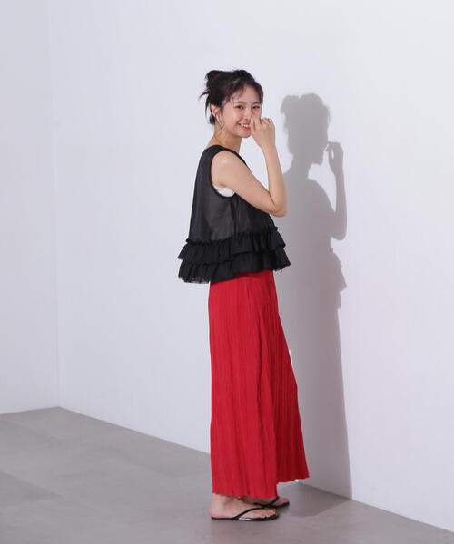 「N.(N. Natural Beauty Basic)」 ノースリーブブラウス MEDIUM ブラック レディース_画像6