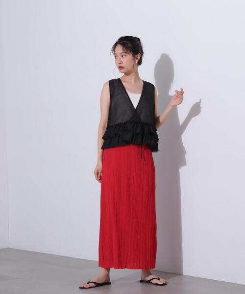 「N.(N. Natural Beauty Basic)」 ノースリーブブラウス MEDIUM ブラック レディース_画像7