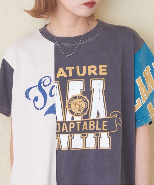 「CUBE SUGAR」 半袖Tシャツ M ブルー レディース_画像6
